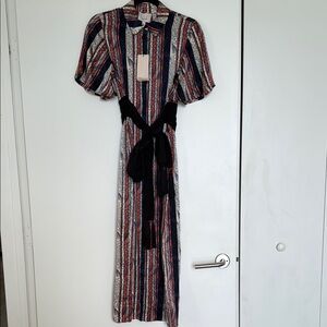 Cinq a sept Striped Multicolor Maxi Dress